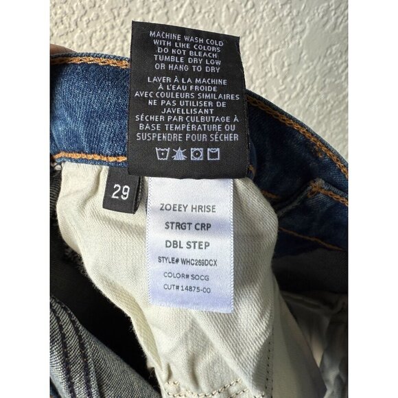 Hudson Women's Zoeey Straight High Rise Frayed Cropped Jeans - Picture 12 of 16